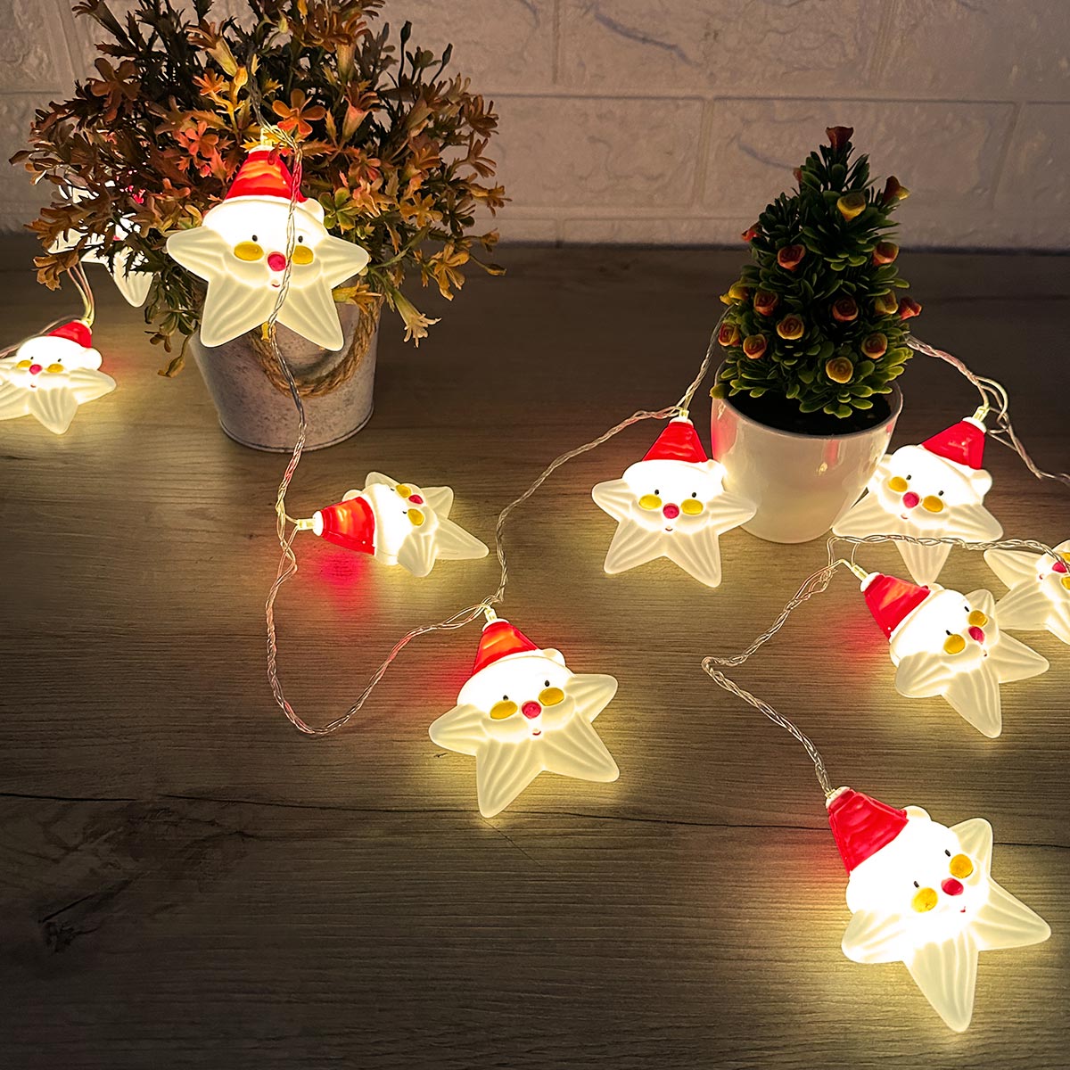 Miniatura 5 de Guirnalda LED Navidad Papa Noel S4044